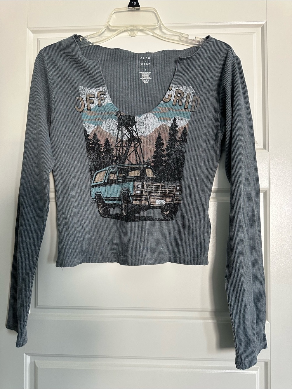 Cleo + Wolf Long Sleeve Graphic Tee - Off Road Print